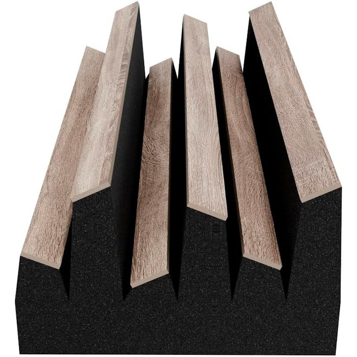 Набір акустичних диффузорів Arto-HALF 2D (2 шт), 50 x 50 см, для звукопоглинання та шумоізоляції стін, колір Sonoma