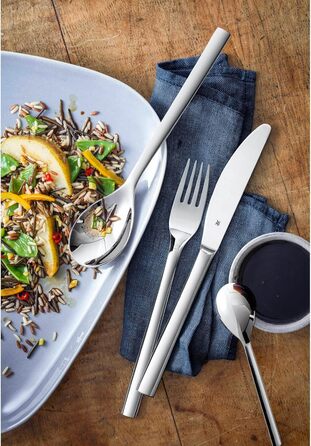 WMF Cutlery Set Nuova with Engraving as Desired, 4-Piece Stainless Steel with Box, NEW