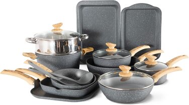 Набір посуду DishDelight з гранітним покриттям для індукційних плит (12 предметів)