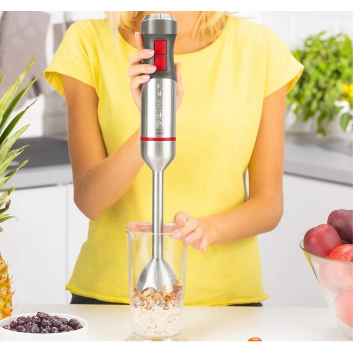 Погружний блендер Zelmer ZHB4650, 1400 Вт, сріблястий/сірий