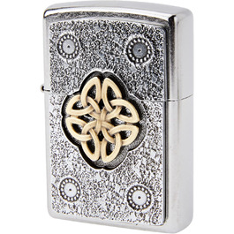 Запальничка Zippo 207 Celtic Knot Street Chrome, срібна