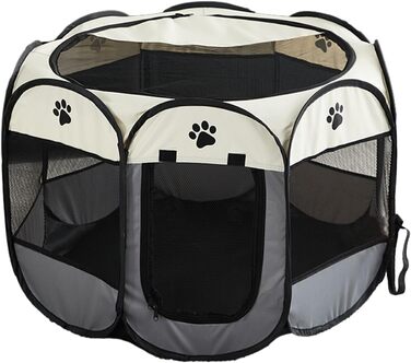 Портативний вольєр для цуценят Kongou | Складаний вольєр з оксфордської тканини на блискавці, знімний загон для домашніх тварин, дихаючі клітки для кроликів, курчат, милий загороджувач для кошенят