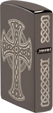 Запальничка Zippo з лазерним гравіюванням, кельтський хрест, чорна