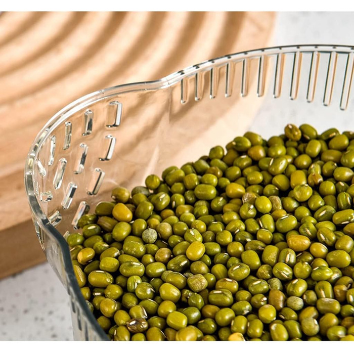 Диспенсер для сипучих продуктів FIFOR 10 л, знімна перегородка, 4-секційний контейнер для зберігання круп, рису, харчових продуктів, сірий