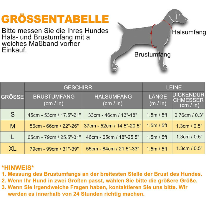 Нашийник для собак Haapaw без натягу, регульований, світловідбиваючий, Оксфорд, зручне керування, середній розмір, міцна собача лінія, синій (1 шт.)