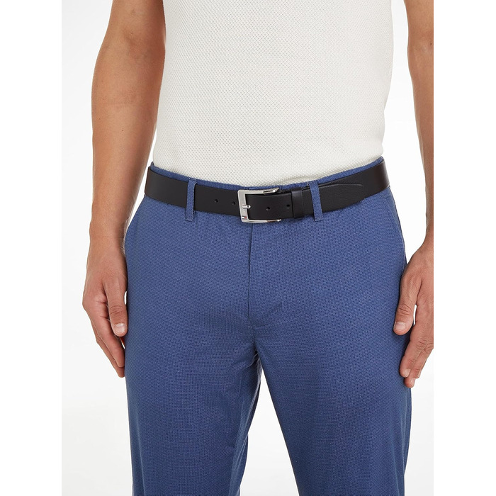 Чоловічий шкіряний ремінь Tommy Hilfiger New Aly Belt, чорний (115 см)