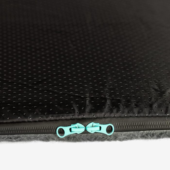 Килимок для собак у подорож: самонадувний килимок, м'який водовідштовхувальний чохол, сумка для перенесення, можна прати в пральній машині, знімний чохол, 100x70x3,5 см, 1080 г, сірий/блакитний