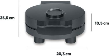 Severin Black Line Heart Waffle Maker - PFAS-Free Coating, Indicator Light, Cord Storage, 1000W - WA 2117