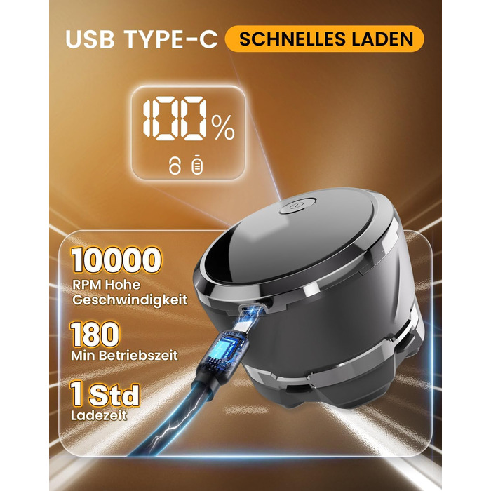 Електричний гоління голови FK-8790: водонепроникний, з LED-дисплеєм та USB-C зарядкою