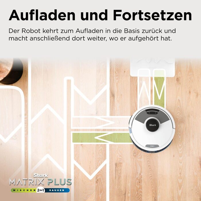 Робот-пилосос Shark Matrix Plus 2-в-1 з функцією миття та станцією самоочищення, самостійно очищається, для шерсті тварин, килима та твердих підлог, 14,5 см (стандартний, білий)