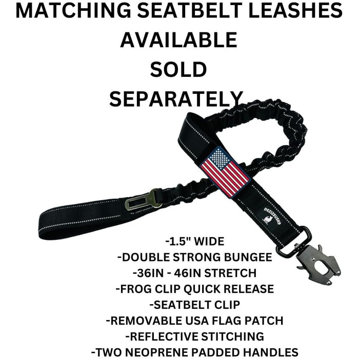 Нашийник для собак K9, тактичний, військового стилю, 5.1 см, міцний нейлон, для великих собак, прапор США (50.8 - 71.1 см, чорний)