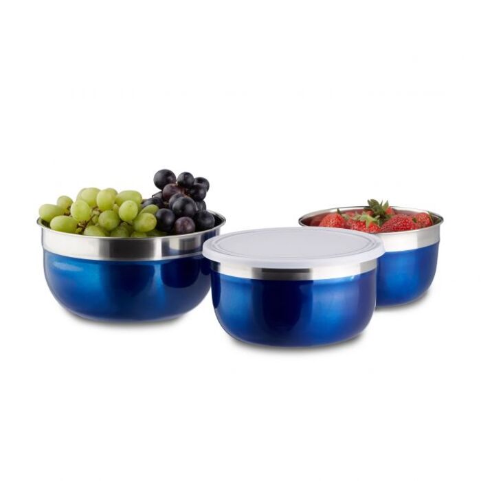 Relaxdays Bowl Set with Lid, 3-Piece