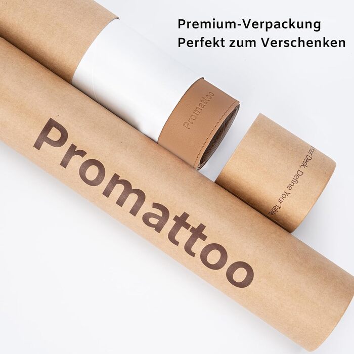 Офісний килимок для столу XXL з екошкіри: нековзний, водостійкий, карамельний (90x45 см) - ідеально для ноутбука, офісу та дому