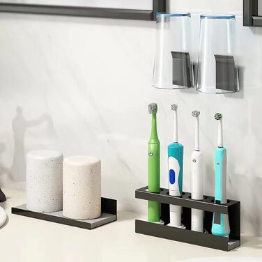 LeapBeast 2-Hole Toothbrush Holder 11x8 cm Gray