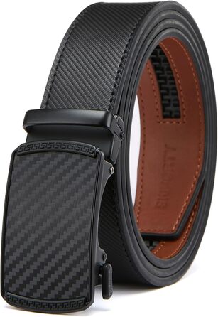 Чоловічий шкіряний ремінь на пряжці, 3.5 см, регульований, для джинсів, комфортна посадка (42-48)