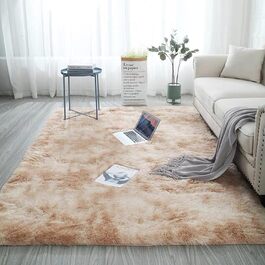 OYIMUA High-Pile Rug 160×230 cm Beige, Modern Fluffy Rug Living Room Children's Room Decor Bedroom Hallway Runner Outdoor Rug Faux Fur Shaggy Plain Bed Rug Beige 160 x 230 cm