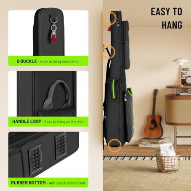 CAHAYA Softshell-чохол для акустичної гітари з підкладкою - 12 мм, Gigbag, рюкзак для гітари з кишенями, модний чохол для гітари 40/41/42 дюйми