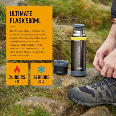 Термос Ultimative MK II вакуумна ізольована пляшка - 500 мл (колір: коричневий, матовий чорний)