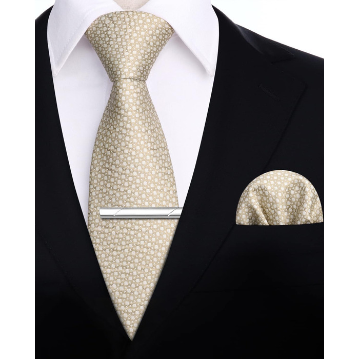 Набір краваток та нагрудних хустинок Enlision для чоловіків: краватка, нагрудна хустинка, краватоклип. Paisley, в клітинку. Для вечірок, весілля, бізнесу.