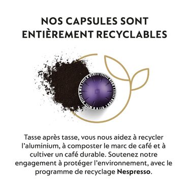Капсули для кави Nespresso Vertuo Altissio, інтенсивність 9, для еспресо 40 мл, 50 шт. (5 упаковок по 10 шт.)