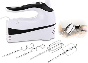 Ручний міксер Rosenstein & Söhne з 5 швидкостями та Turbo, 4 гачки, до 500 Вт (вінчик, міксер, кухонний помічник)