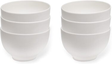Набір мисок Villeroy & Boch Vivo Basic White на 6 персон, преміум порцеляна, для супу, салату, мюслі, білий, підходить для мікрохвильової печі та посудомийної машини