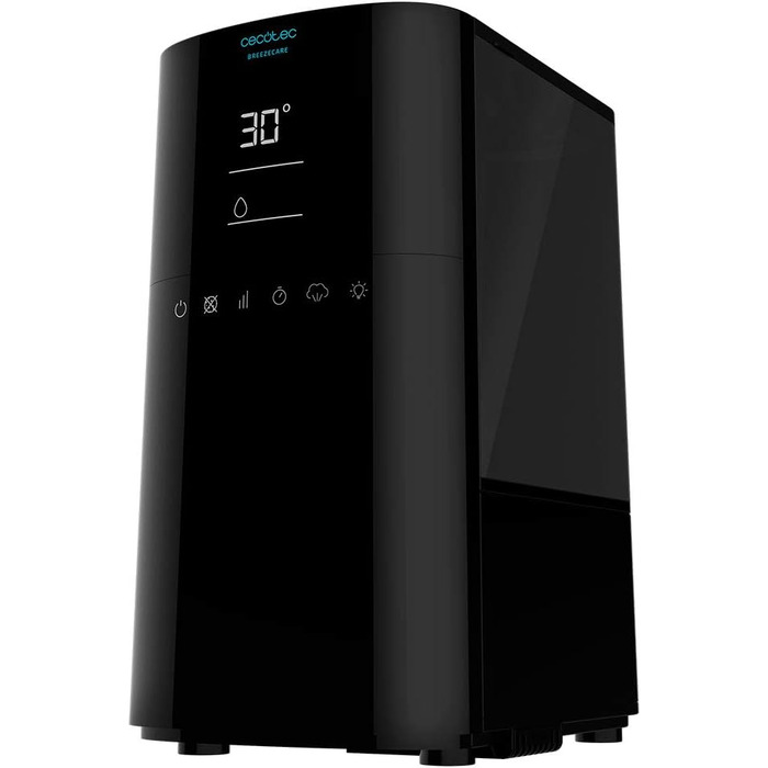 Зволожувач повітря Cecotec BreezeCare 4000 Connected: 6 л резервуар, 400 мл/год, Wi-Fi, сенсорне управління, плазма, 40 м², таймер 12 год, 30W (холодний) / 110W (гарячий)