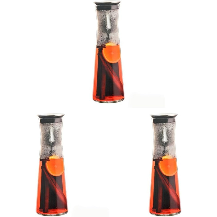 Bohemia Cristal 093 006 103 SIMAX Carafe approx. 1100 ml made of heat-resistant borosilicate glass with a practical stainless steel spout 