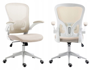 Офісне обертове крісло TWISTER бежеве, сітчасте, дитяче робоче стілець