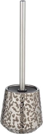 Набір для ванної кімнати WENKO Burgos з кераміки, сіро-коричневий/платиновий, з тримачем для щітки