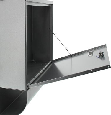 Поштова скринька Burg Wächter Vario ANT з газетницею та табличкою для імені, оцинкована сталь, формат DIN C4, 2 ключі, колір срібний