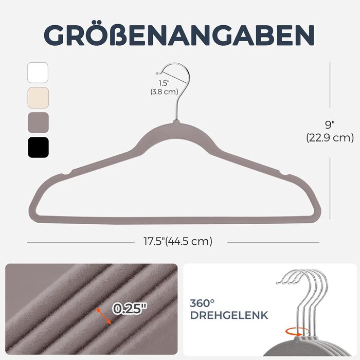 Набір вешалок для одягу HOUSE DAY, 50 шт., велюрові, для сорочок, костюмів, пальто, штанів, білі