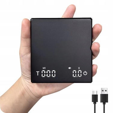 Ваги для кави еспресо з таймером, точність 0.1 г, USB-C, кухонні ювелірні ваги до 2 кг