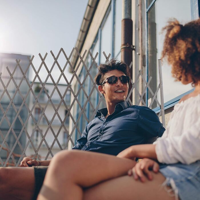 Дерев'яна розсувна опора для рослин Relaxdays, до 200 см, для витких рослин, саду, балкону, тераси, натуральне дерево, 98x200x30 см, термічно оброблена
