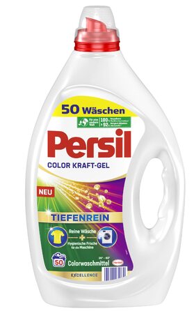 Гель для прання кольорових речей Persil Color Kraft-Gel з технологією глибокого очищення, гігієнічна свіжість, ефективний від 20°C, 2.5 л (50 прань)