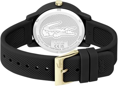 Годинник Lacoste 12.12 Analog Quartz Чоловічий/Жіночий, Силіконовий ремінець Petit Piqué, Чорний