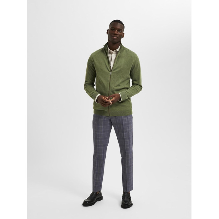 Світшот Selected Hoe з капюшоном на блискавці, розмір L, колір Vineyard Green (світло-зелений)