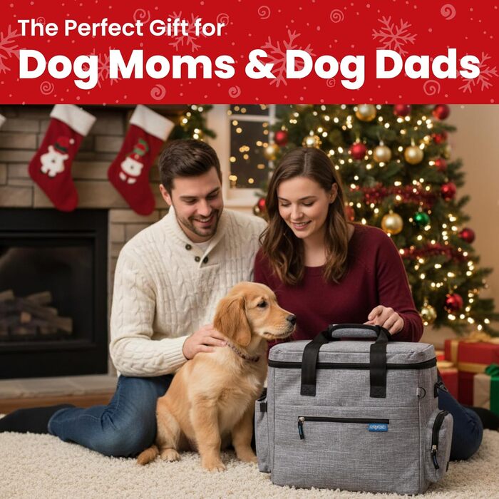 Набір для подорожей з собакою Lucky Tail: органайзер, 2 миски, контейнер для корму (сірий)