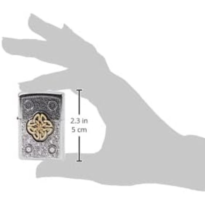 Запальничка Zippo 207 Celtic Knot Street Chrome, срібна