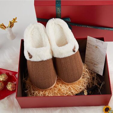 Домашні тапочки для жінок NineCiFun з меморі-піною, пухнасті, для дому та вулиці, антиковзкі, з теплим плюшевим підкладкою, сірі (світло-сірі) (38/39 EU, Коричневий)