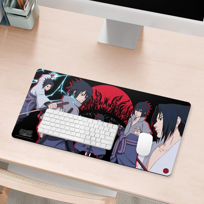 Килимок для миші та клавіатури Head Case Designs Naruto Shippuden XL (60x30 см, Саске) - ігровий, великий, аніме