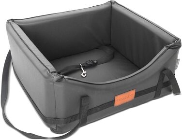 Автомобільний лежак для собак Mayaadi-Home з штучної шкіри, 50x45 см, темно-сірий