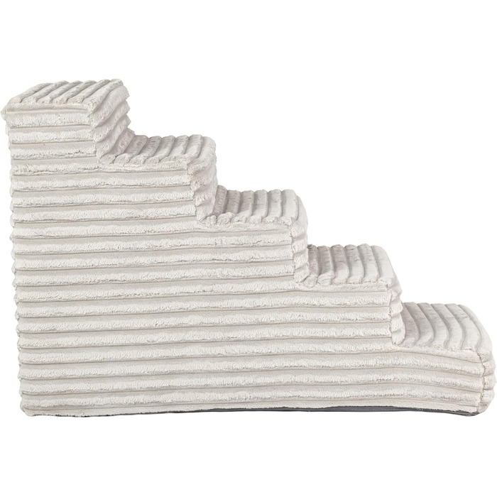 Сходинка для собак та котів Boutique Zoo | 50 см | 3 сходинки | М'який велюр | Сірий колір