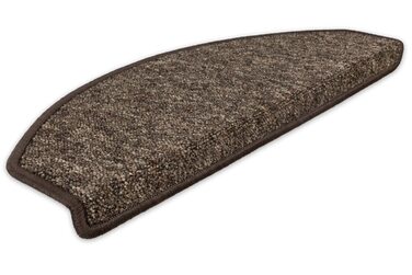 Сходинкові килимки Imago Halbrund від Kettelservice-Metzker: 15 шт., кавовий колір, з ворсовим шаром, антиковзаючі