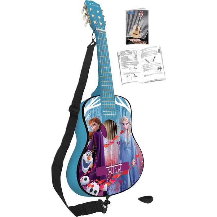 Гітара Lexibook Akustikgitarre K2200 Disney Frozen - дерев'яна, 36'', з навчальною інструкцією та чохлом