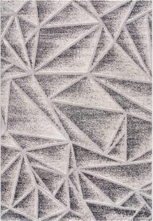 Килим SANAT Evra для вітальні - коротковорсовий килим з сучасним дизайном, 80x150 см, 120x160 см, сірий