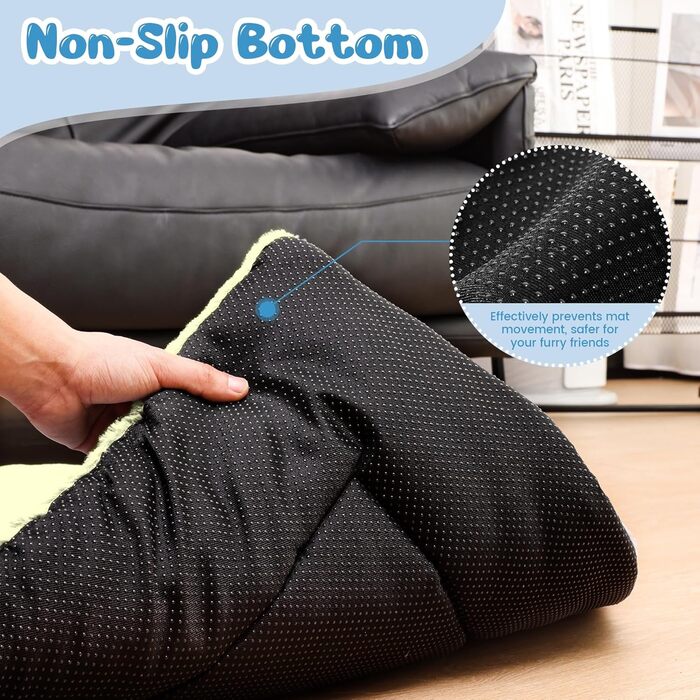 Крісло-ліжко для собак середніх порід Baodan, 90x60 см, з м'якою подушкою та антиковзною основою, бежеве