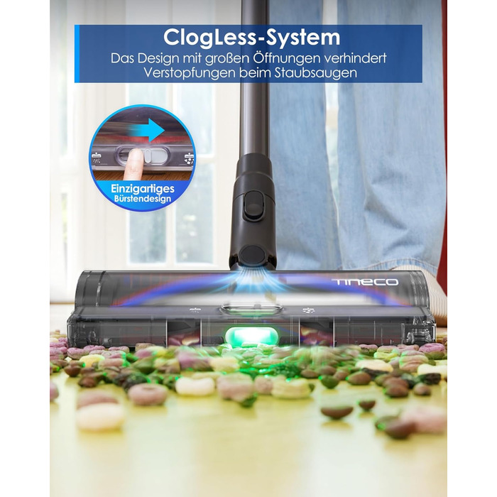 Ручний бездротовий пилосос Tineco Pure ONE S50 Pro: 150AW, 65 хв роботи, LED, ZeroTangle