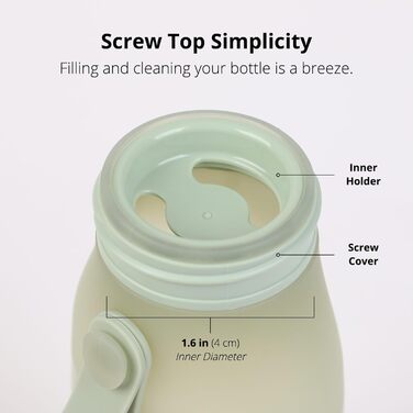 BLUE GINKGO Collapsible Water Bottles [2-Pack] – Lightweight, foldable silicone bottles for travel, hiking, and camping (500ml, Made in Korea, Beige) (2 Pack, Olive Green)