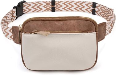 Жіночий гаманець UTO з PU шкіри, багатофункціональний на блискавці, клатч для телефону (білий та коричневий)